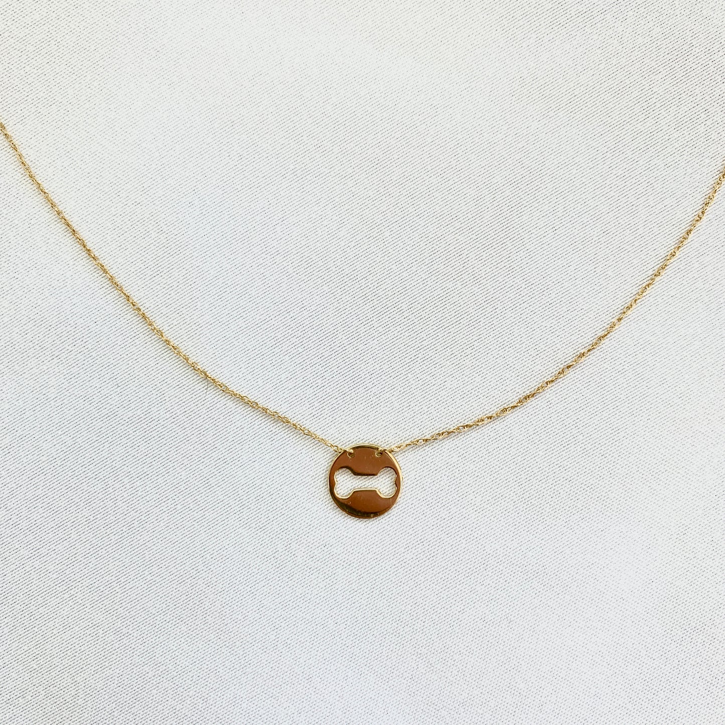 Gavriel Dog Bone Charm Necklace in 14K Gold