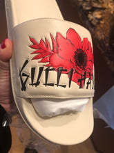Load image into Gallery viewer, Gucci Hawaii Slides in White