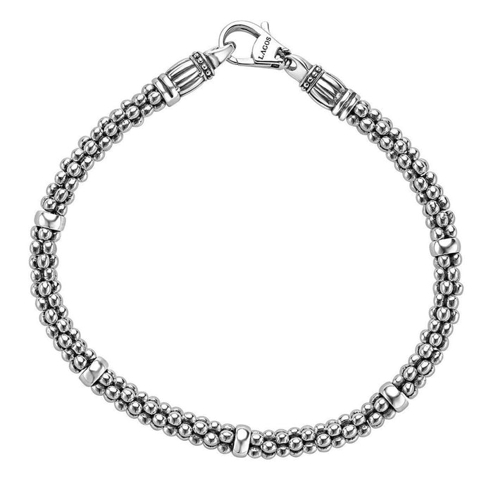 Lagos Signature Caviar Rope Bracelet in Sterling Silver