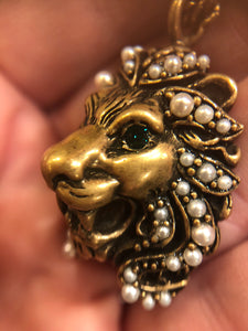 Gucci Lion Head Pendant Necklace