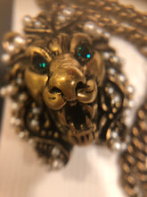Load image into Gallery viewer, Gucci Lion Head Pendant Necklace