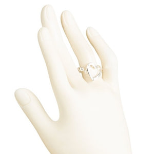 Gucci Toggle Logo Heart Ring in Sterling Silver