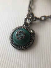 Load image into Gallery viewer, Gucci Garden GG Malachite Necklace in Silver