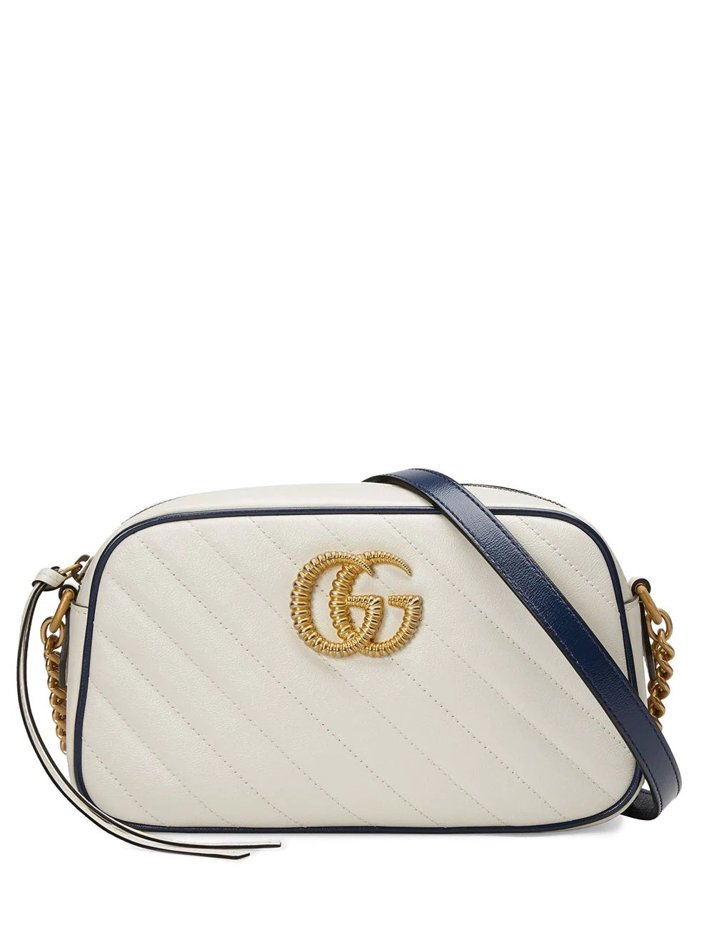 Gucci Small GG Marmont Shoulder Bag in White