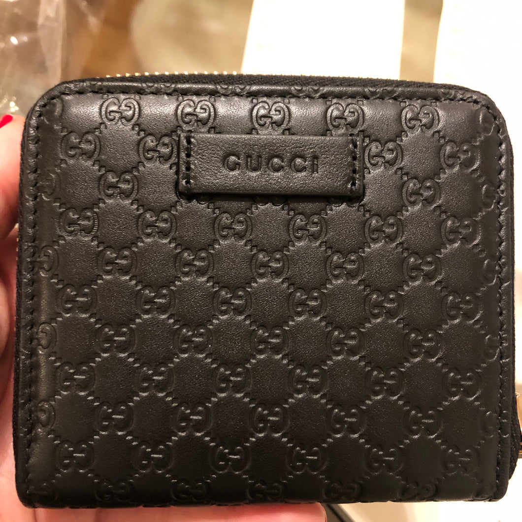 Gucci Microguccissima French Wallet in Black