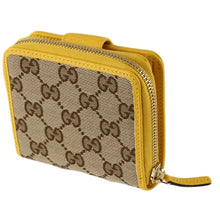 Load image into Gallery viewer, Gucci Original GG Canvas French Wallet in Beige and Buttercup Yellow