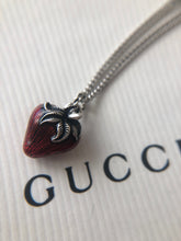 Load image into Gallery viewer, Gucci Interlocking GG Strawberry Necklace in Sterling Silver