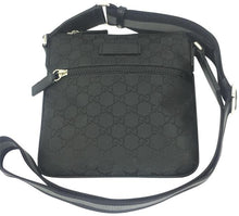 Load image into Gallery viewer, Gucci GG Nylon Canvas Messenger Bag in Black