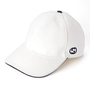 Gucci GG Baseball Hat in White