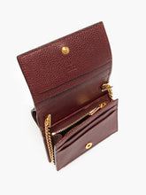Load image into Gallery viewer, Gucci Zumi Horse-bit Card Case on a Chain in Burgundy