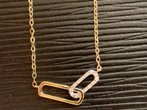 Gavriel Paperclip Necklace in 14K Gold