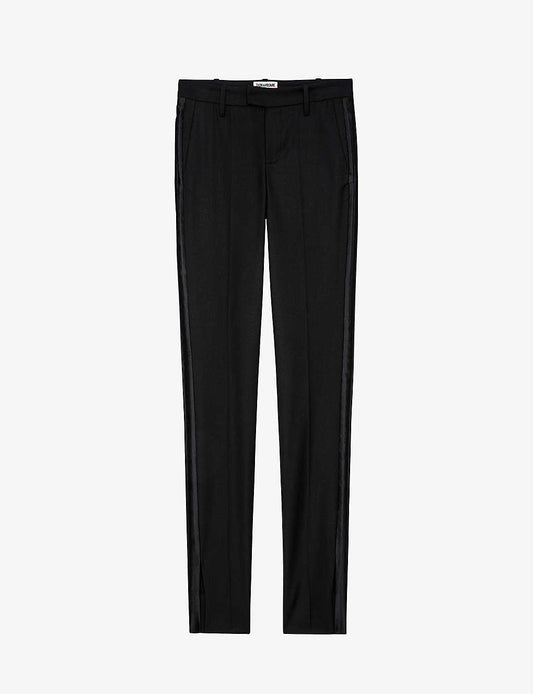 Zadig & Voltaire Prune Split Mid-Rise Woven Pants