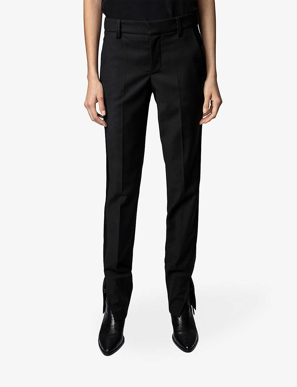 Zadig & Voltaire Prune Split Mid-Rise Woven Pants