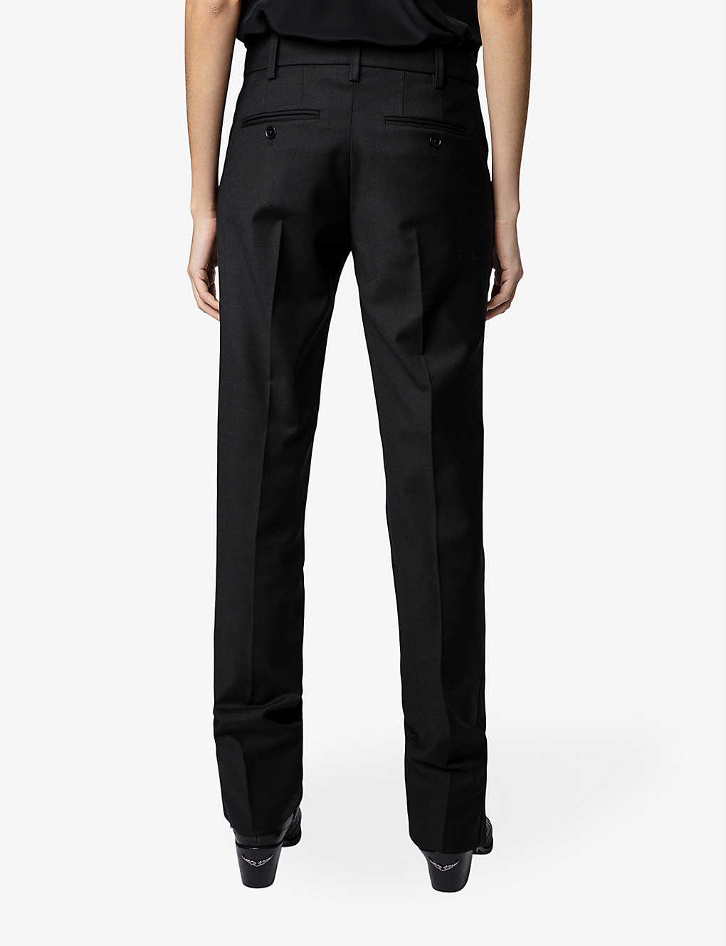 Zadig & Voltaire Prune Split Mid-Rise Woven Pants