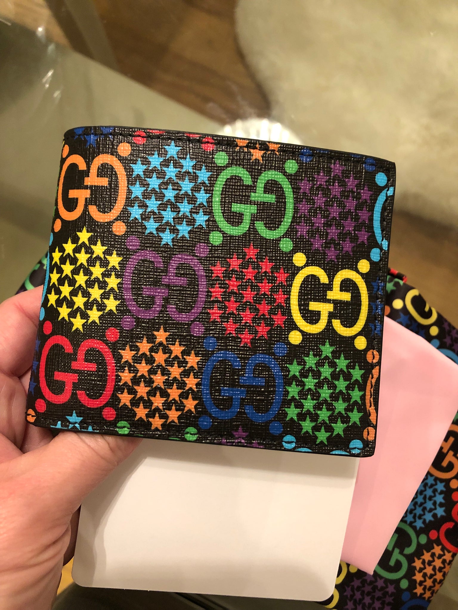 Gucci psychedelic card holder Clearance