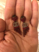 Load image into Gallery viewer, Gucci Strawberry Drop Earrings with Red Crystals