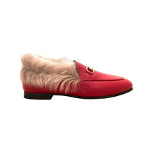 Load image into Gallery viewer, Gucci Horsebit Fur-lined Jordaan Loafer in Red