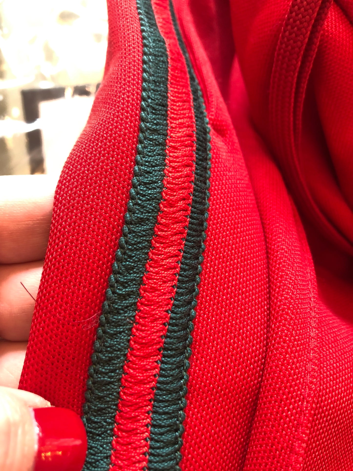 Gucci Green and Red Stripe Track Pants in Red