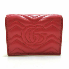 Load image into Gallery viewer, Gucci Chevron Marmont Wallet in Red