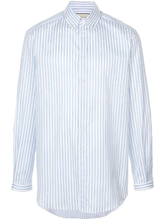 Load image into Gallery viewer, Gucci White and Blue Striped Classic Button Down Shirt