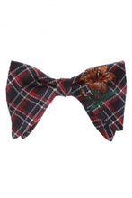 Load image into Gallery viewer, Gucci Plaid Silk Bow Tie in Midnight Blue