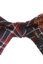 Load image into Gallery viewer, Gucci Plaid Silk Bow Tie in Midnight Blue