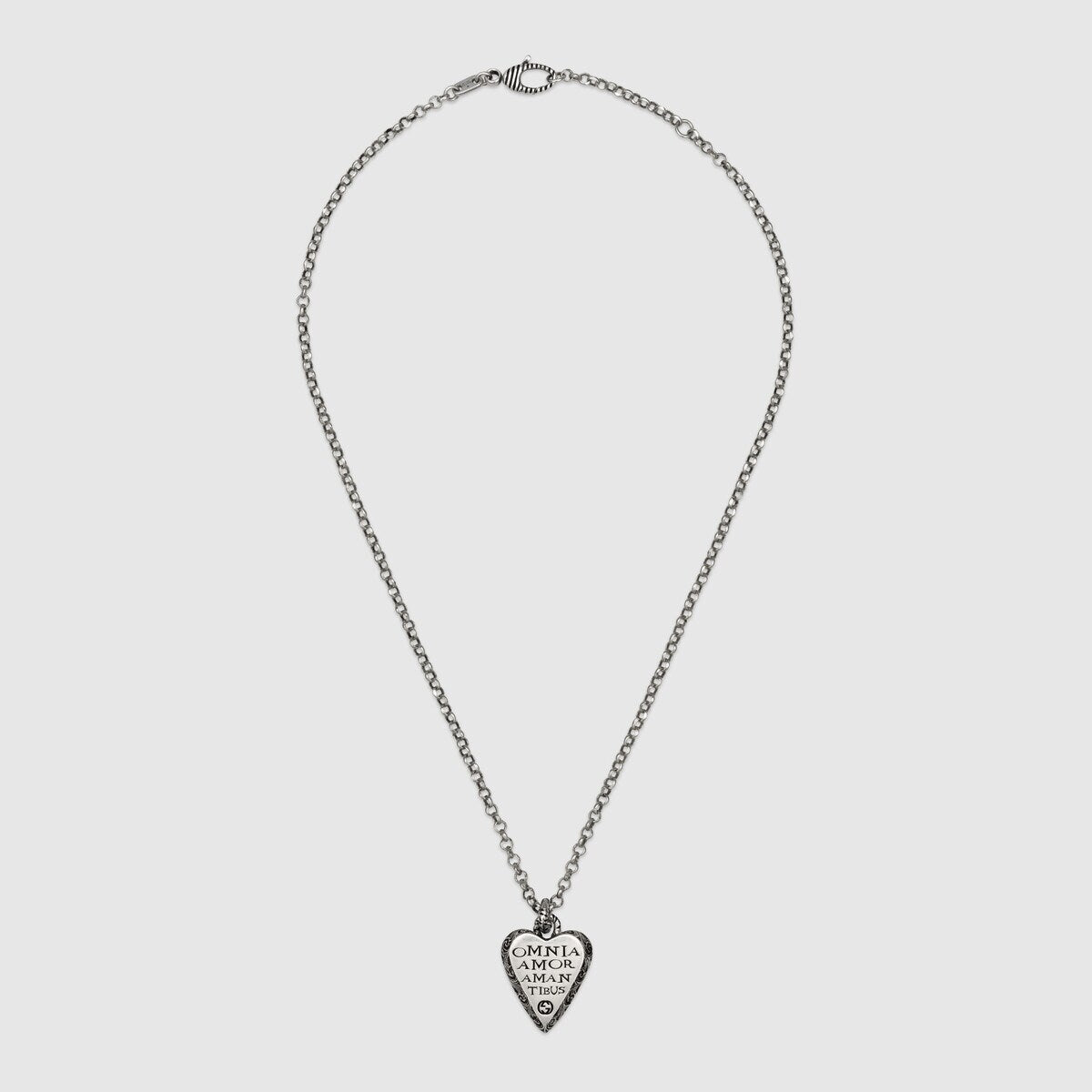 Lo Smeraldo - Necklace with Interlocking G enamel heart