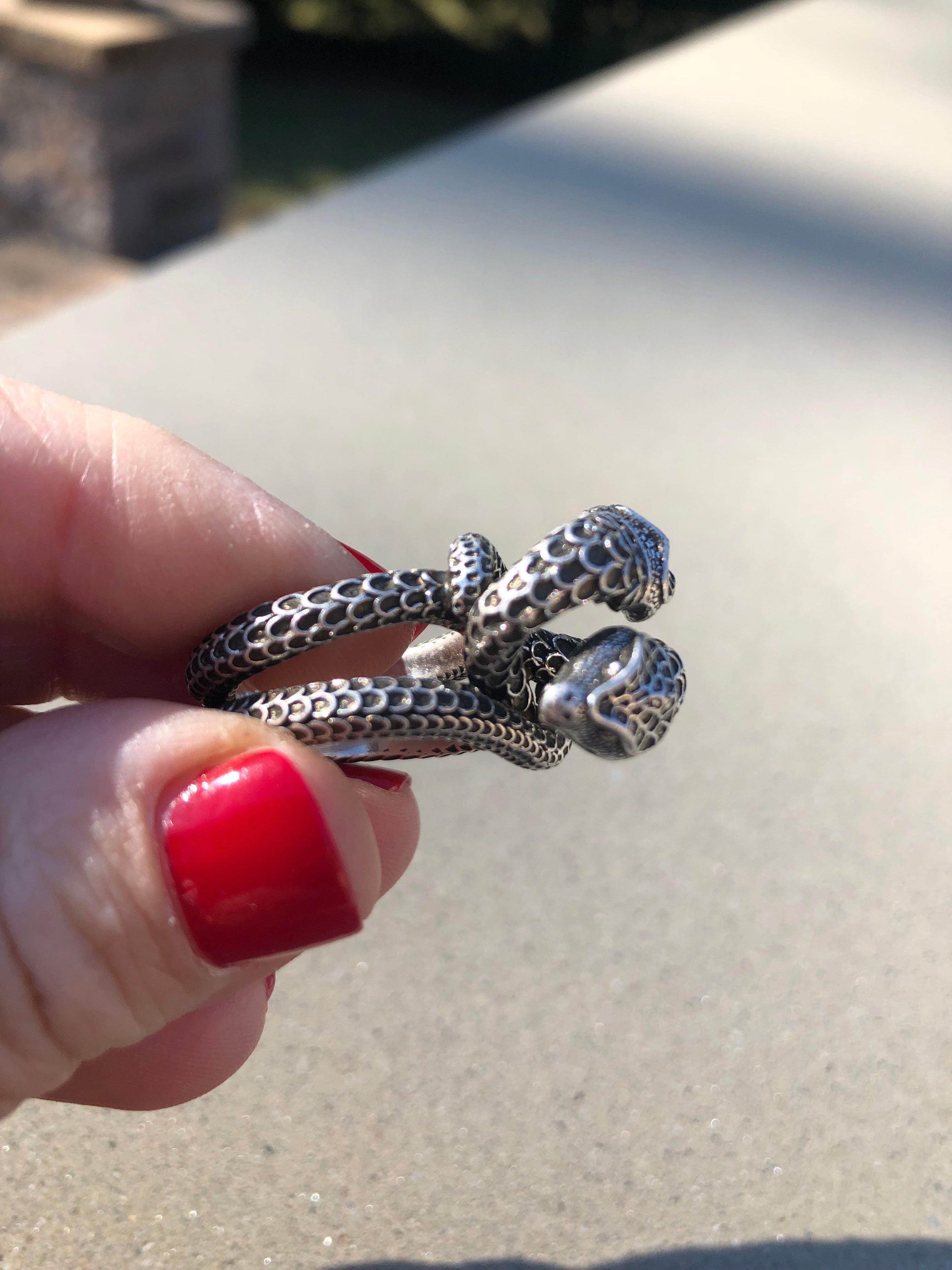 Gucci Garden Snake Sterling Silver Ring – Gavriel.us
