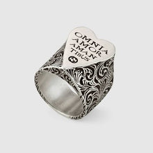 Load image into Gallery viewer, Gucci Sterling Silver Ring with Engraved Heart