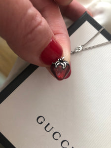 Gucci Interlocking GG Strawberry Necklace in Sterling Silver