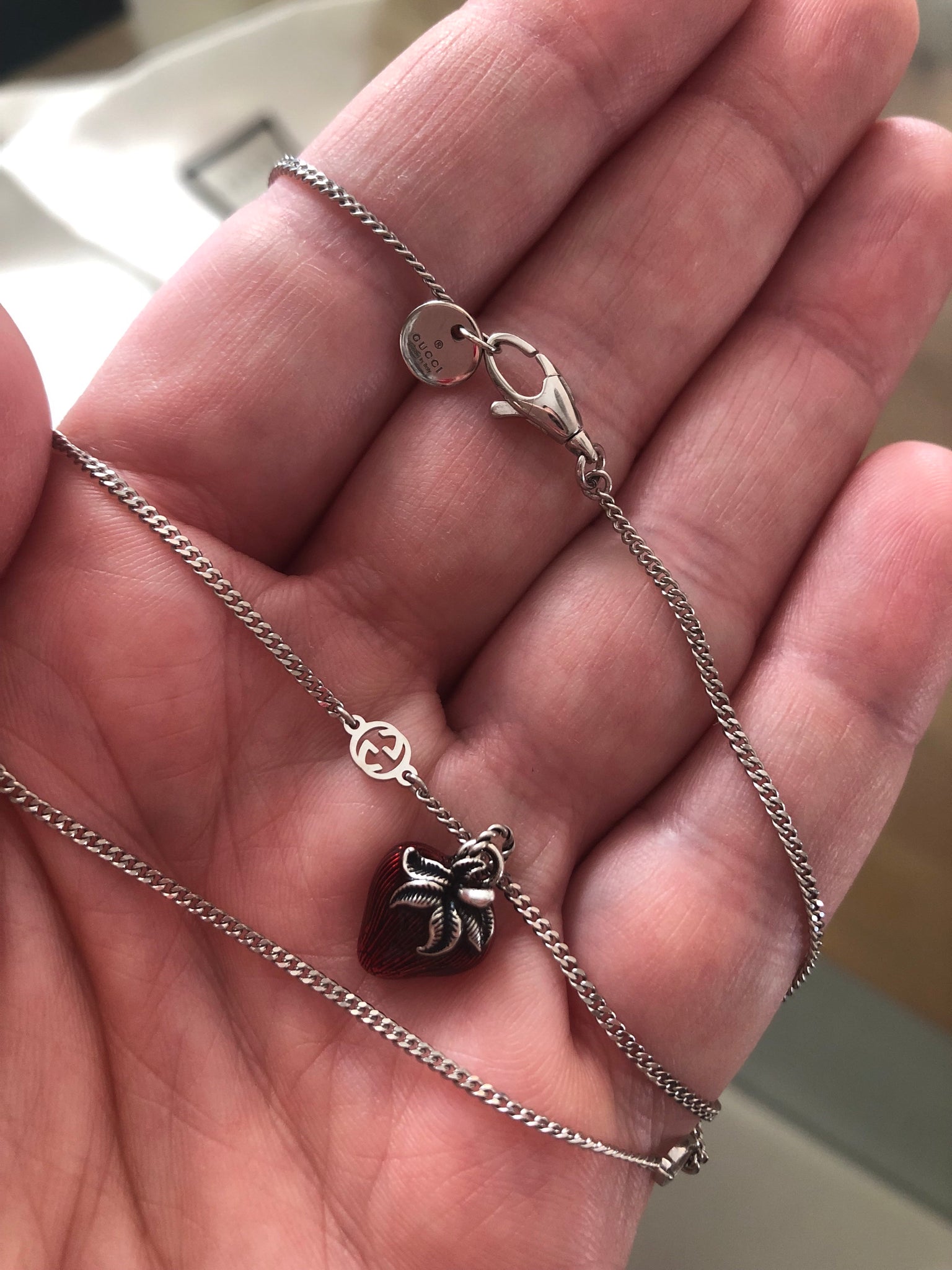 Gucci strawberry necklace Clearance