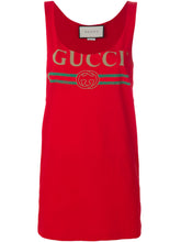 Load image into Gallery viewer, Gucci Vintage Logo Print Red Tank Top