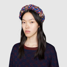 Load image into Gallery viewer, Gucci Armonia Tweed Braided Headband in Purple Multicolor