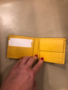 Gucci Black Bifold Short Wallet with Yellow Interior