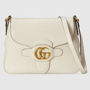 Gucci Small Messenger Bag with Double G in Ivory