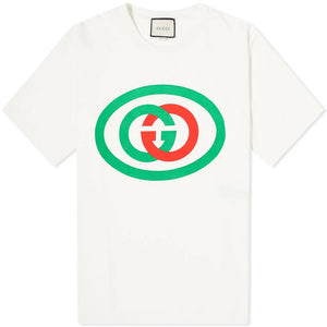 Gucci Oversized Jersey Cotton White T-Shirt With Logo