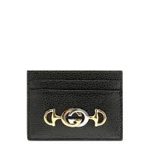 Load image into Gallery viewer, Gucci Zumi Horse-bit Card Case in Black